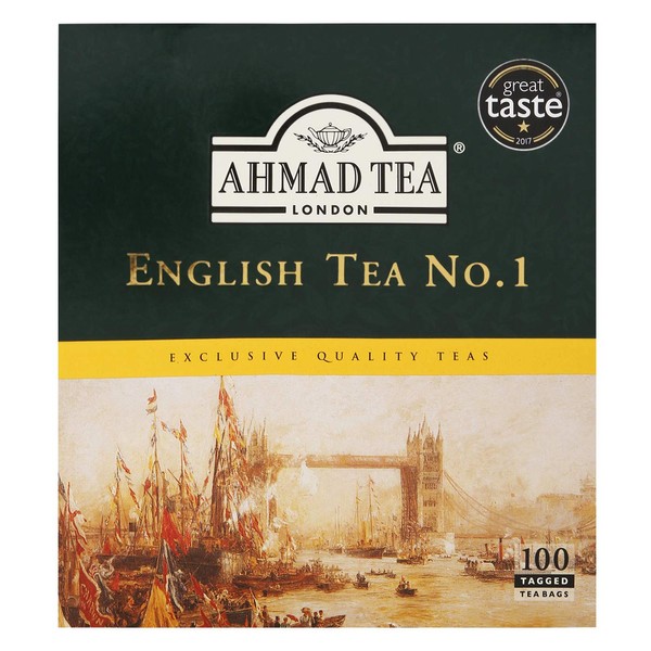 Ahmad Tea English Tea No.1 Tagged Teabags, 100 Count