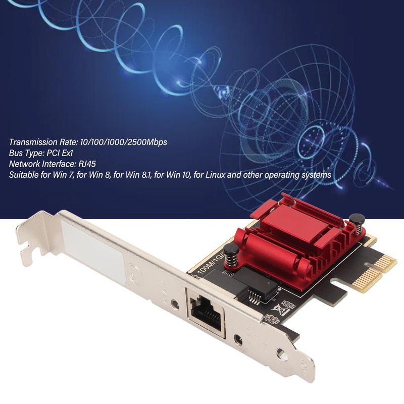 ASHATA PCIe Network Adapter, RTL8125B 10 100 1000 2500 Mbps