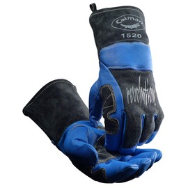 Caiman Welding Gloves,MIG, Stick,2XS/5,PR, Blue, One Size (1520-5)