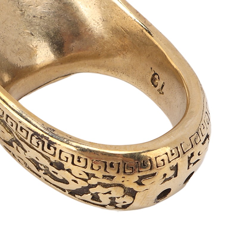 Archery Thumb Rings Good Protection Engraving Pattern Brass Finger Protector