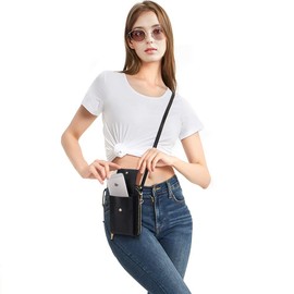 KUKOO Small Crossbody Bag Cell Phone Purse Wallet with Credit Card Slots for Women