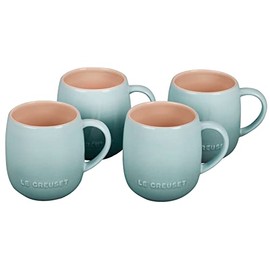 Le Creuset Stoneware Set of 4 Heritage Mugs, 13 oz. each, Sea Salt
