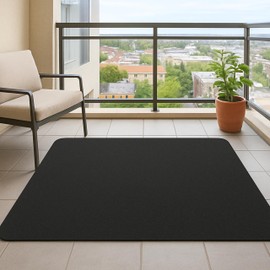 Waterproof Outdoor Balcony Rug – Durable and Stylish Balcony Carpet for Apartments and Small Patios, Perfect for Outdoor Spaces, Easy-to-Clean, Weather-Resistant Balcony Mat, Gray