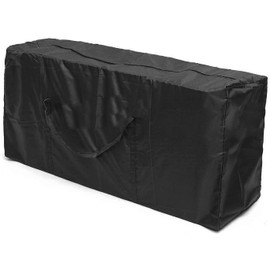 Patio Cushion Storage Bag, Outdoor Furniture Cover Waterproof Dust-Proof Storage Bag Rectangular with Zippers and Handles Carrying Bag (S 48"x15"x21")