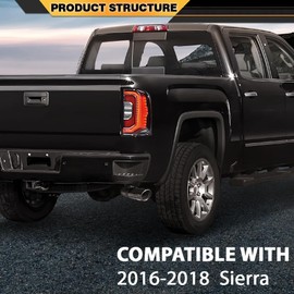 CNNELL LED Tail Light w/Bulb Right Passenger Side Compatible with GMC Sierra 1500 2016-2018/Fit GMC Denali 1500 2016-2018/Fit GMC Sierra 1500 Limited 2019 GM2800295 84365930 84233587