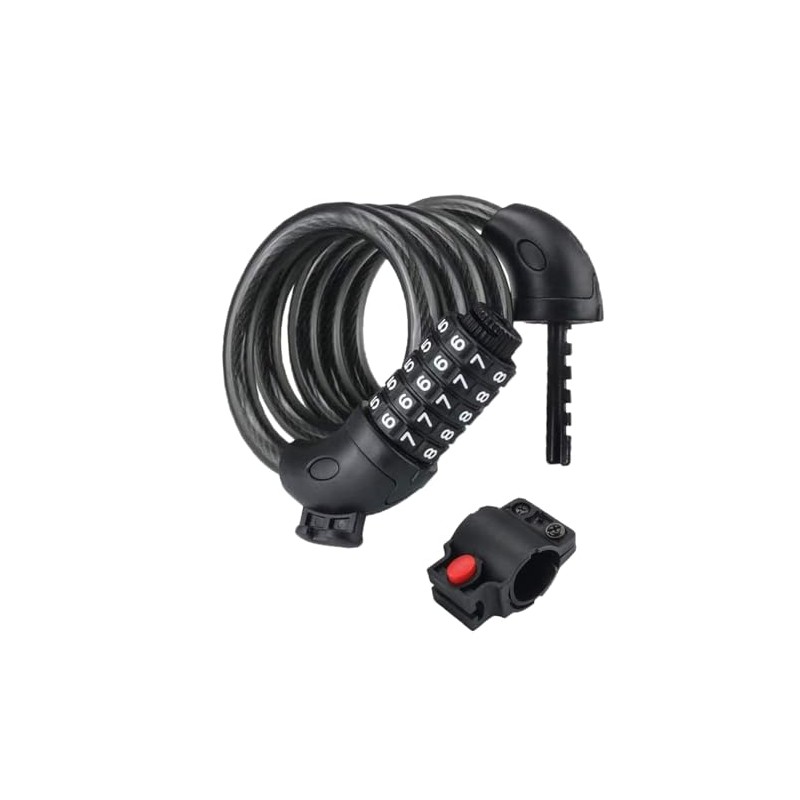 Timotech Candado de Bicicleta de 1.22 Metros, Cadena para Bicicleta