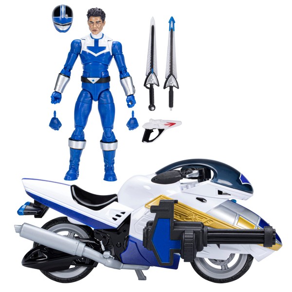 Power Rangers Lightning Collection Time Force Blue Ranger and Vector Cycle Action Figures with Accessories, Ages 4 and Up, Collectible Toys