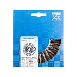 PFERD TOOLS COMBITWIST Round Brush Braided RBG | Diameter 125 x 12 mm M14 Stainless Steel Wire Diameter 0.35 | 43303053 - for Angle Grinders