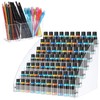 CDOKY Large 7-Tier Acrylic Paint Organizer with 3-Compartment Pen Holder,