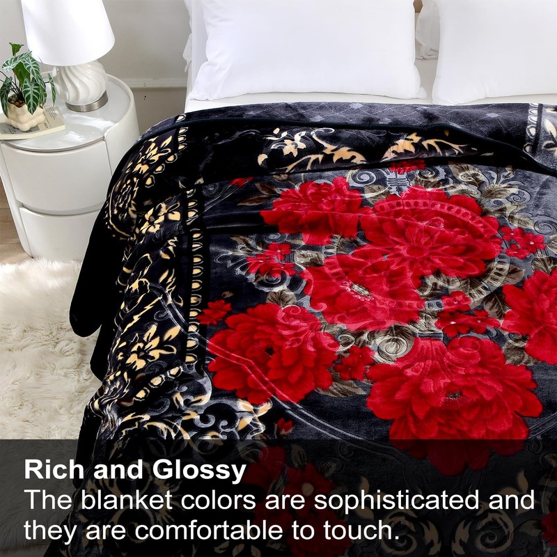 MERRY HOME Korean Fleece Blanket King Size, 87" x 95",