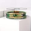 JWIGP Boho Layered Bracelet for Women – Green Crystal Beaded
