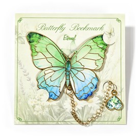 Metal Bookmarks with Chain, Butterfly Flower Theme Pretty Book Marks for Adults, Vintage-Inspired Set for Writers, Teens, Men and Women, Reading Accessories Gifts for Book Lovers 1 Piece