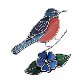 ns Robin Bird Stained Glass Sun Catcher