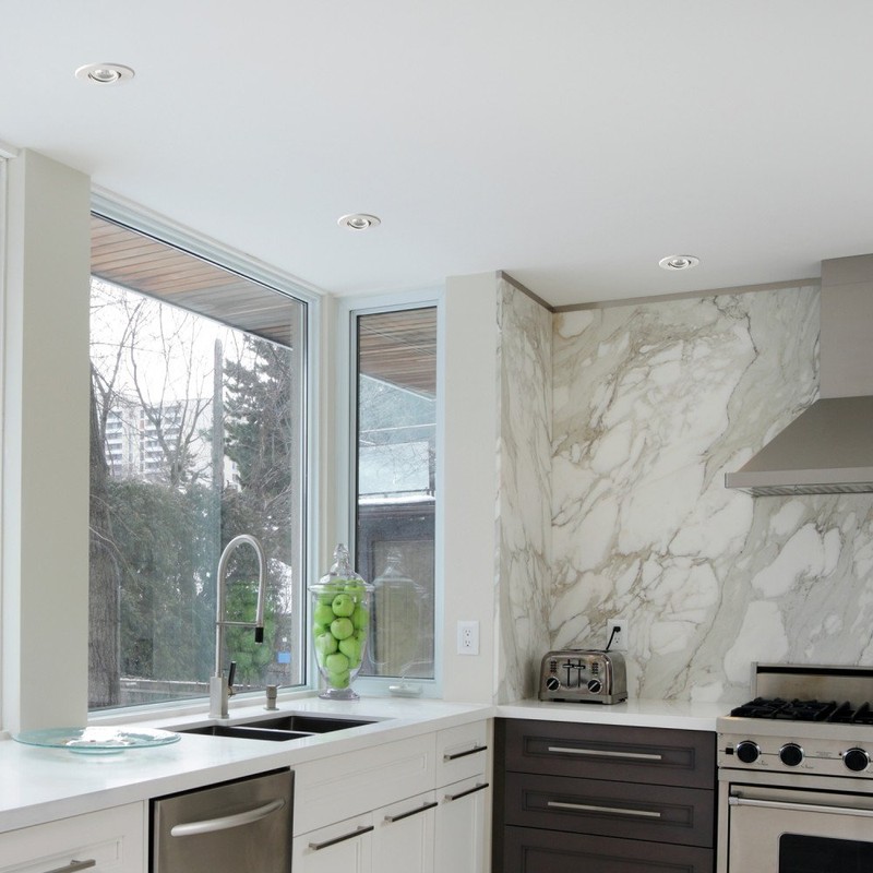 GLOBE Electric 90679 3" Swivel Round Trim Recessed Lighting Kit,