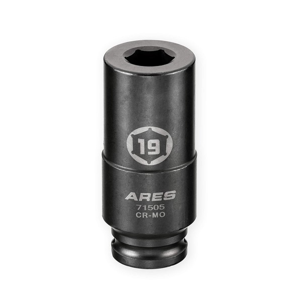 ARES 71505-19mm Harmonic Balancer Socket for Honda - Deep Counter-Weighted Design - Increased Torque for Stubborn Crank Bolts