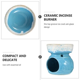 Healifty 1pc Ceramic Aroma Burner Incense Burner Table Decor Censer Decor Ceramic Censer Aroma Stove Censer Ornament Aroma Therapy Burner Incense Holder Furnace