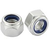 AMLOOPH M8 Nyloc Hex Nuts, 8mm M8 Steel Locking Nuts