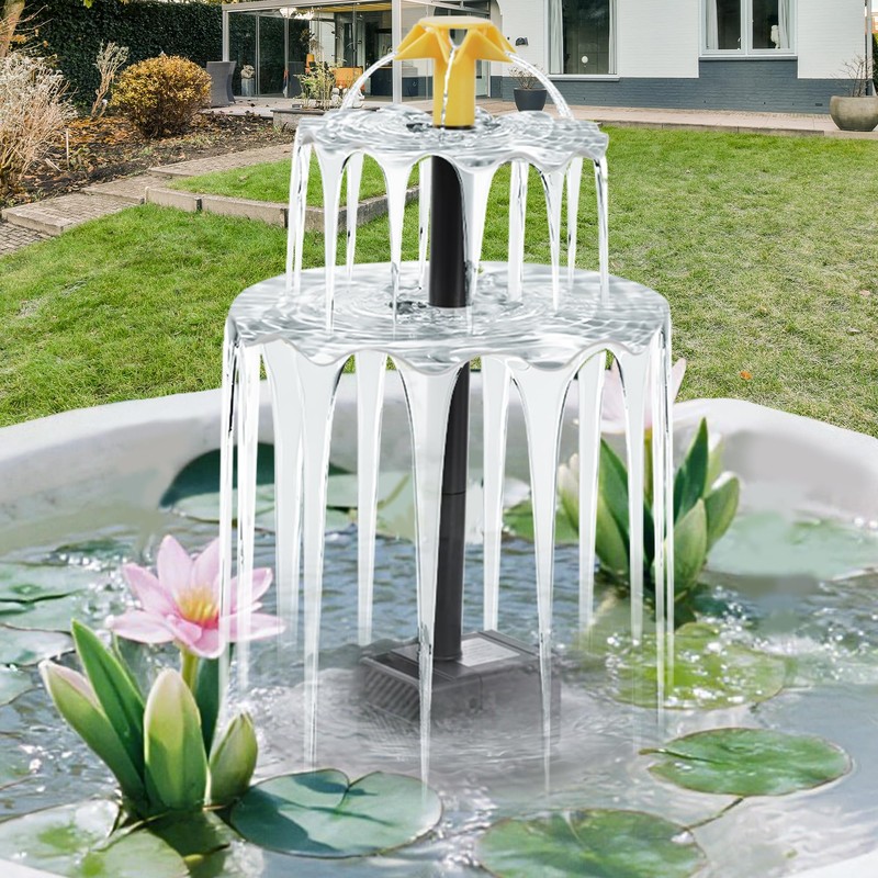 Solar Water Fountain Upgrade Solar Panel Water Fountain Adjustable Water