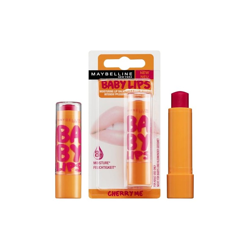 Maybelline New York Lippenpflege, Feuchtigkeitsspendender Pflegebalsam mit LSF20, Baby Lips,