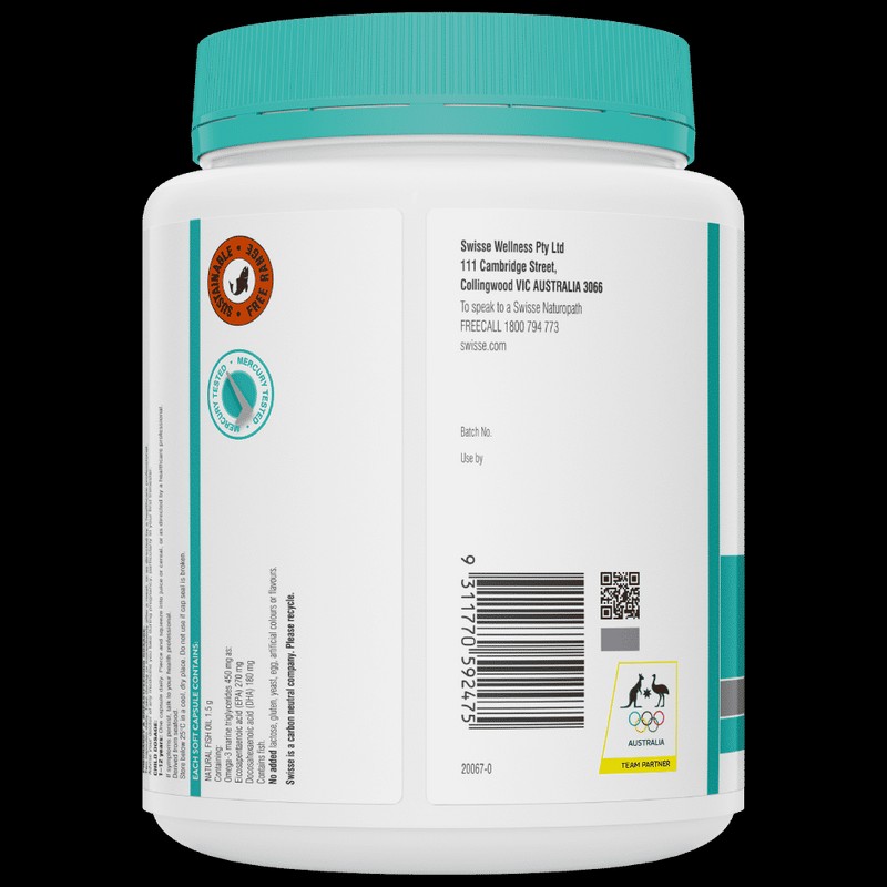 Swisse Ultiboost Odourless High Strength Wild Fish Oil 1500mg 400
