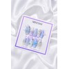 Blue Fairy Ribbon Handmade Nail Tips - Almond / 블루