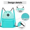 WANDF Drawstring Backpack, Sports Gym Bag with Wet Pocket, Water