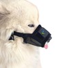 Black Nylon Mesh Dog Muzzle,Adjustable Loop Pet Muzzle for Biting,