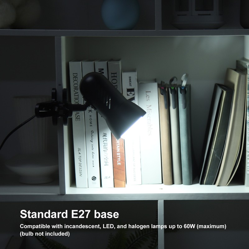 LED Clamp Work Lamp 360 Degree Rotatable Head E27 Table