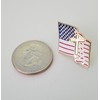American Flag with Cross Pin. The Gold Christian Cross Outline