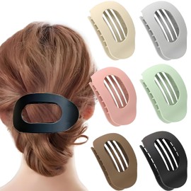 Pack of 6 Flat Hair Clips for Women, Hair Clip, Flat Claw Clip, Strong Hold Women's Hair Clips, Hair Clip for Thick and Thin Hair