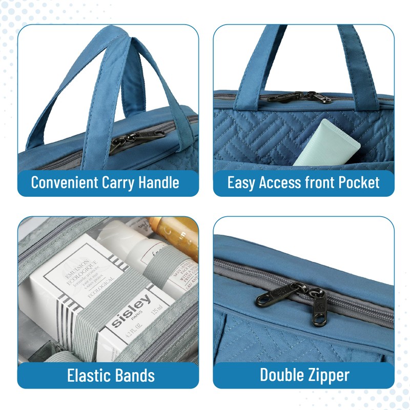 Ms. pen- Travel Toiletry Bag Organizers, Teal, Makeup Travel Bag
