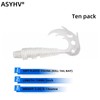 ASYHV 10 Pcs Soft Fishing Lures Plastic Paddle Tail Swim