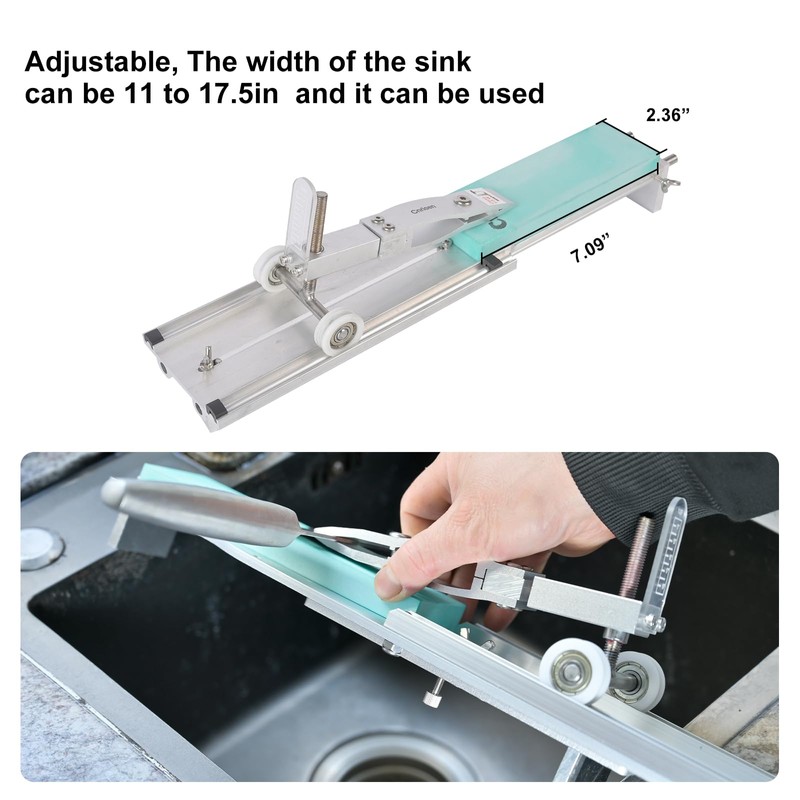 Cnrioen Whetstone Knife Sharpener Tool, Kitchen Sink Diamond Sharpening Stone