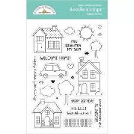 Doodlebug Design Acrylic  Stamps  HAPPY HOME