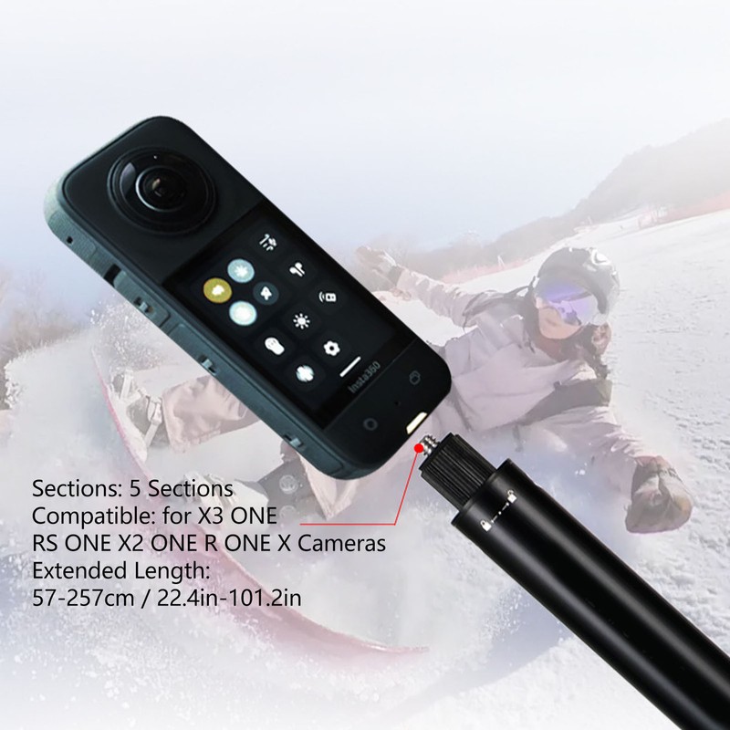 2.5m Invisible Selfie Stick Bullet Time Handle for Insta360 X3