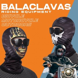 Motorcycle Helmet Balaclava Liner Outdoor Face Cover Hat LF1068 - One Size Fits All Size CS-Y25003 3ea