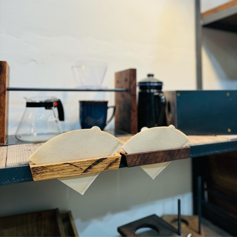 KaminoKa Natural Wood Coffee Filter Holder by CONER WOOD WORKS