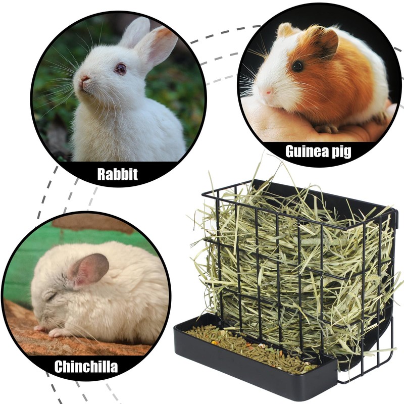 Rabbit Hay Feeder Guinea Pig Hay Holder with Hook Heavy-Duty