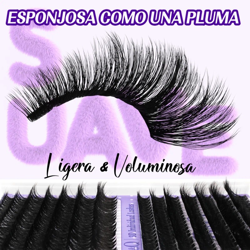 Extensiones De Pestañas Kit 3d Gruesas Individuales B&q