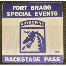 Fort Bragg, NC Vintage Cloth Special Events Backstage Pass (3 1/4" by 3 1/4")