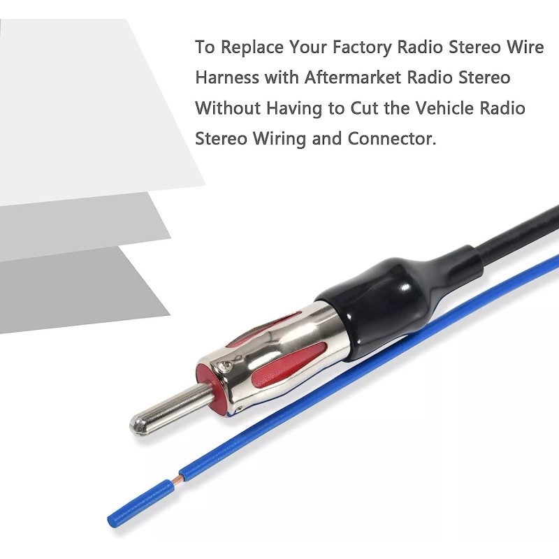 RED WOLF Radio Stereo Wiring Harness Antenna Adapter For Honda