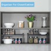 2 Pack Expandable Cabinet Countertop Shelves, Stackable Shelves Organizers For