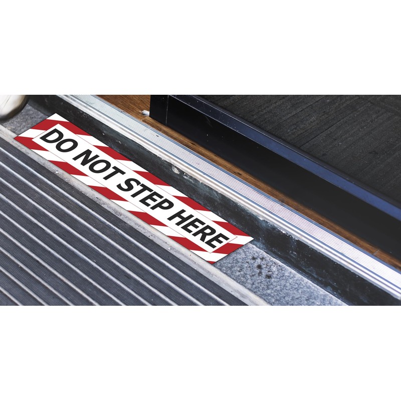 Safety Warning Sign Decal Sticker, Do Not Step Here, 7
