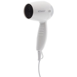 Bomann HT 8002 CB, 2 Temperature/Power Levels, Shape Nozzle 360° Rotatable (Removable), White & Black, 1200 W, Pack of 1