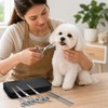 4pcs Premium Titanium Coated Dog Grooming Scissors with Safety Round