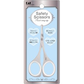 Kai Corporation KQ3114 Safety Scissors with Resin Ring, Nose Hair, Cutter, Maintenance, 1 Piece (x1)