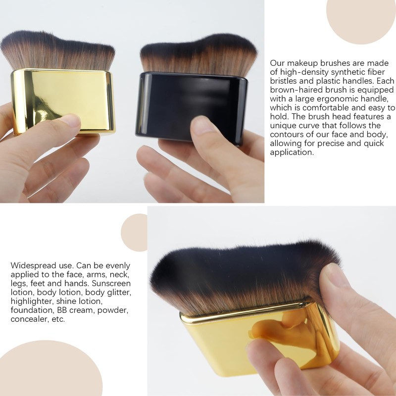 2pcs Self Tanner Brush Body Makeup Brushes Liquid Foundation for