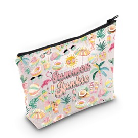 MNIGIU Summer Junkie Cosmetic Bag Beach Day Gift Summer Lover Gift Summer Vacation Gift For Traveler (Summer Bag)