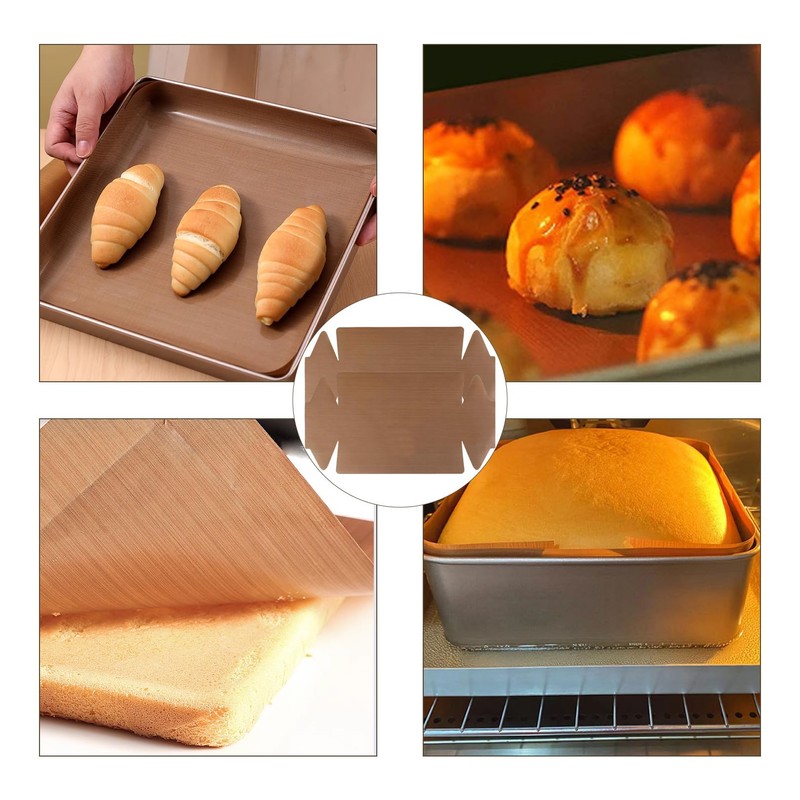 2 Stück Backpapier Wiederverwendbar,Dauerbackfolie für Backblech Backofen,Backfolie Wiederverwendbar,Backpapier Zuschnitte,Dauerbackmatte Hitzebeständig,Dauerbackfolie