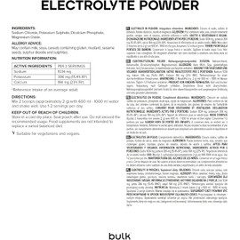 Bulk Electrolyte Powder 500g Unflavoured | High-Quality Electrolyte Blend for Hydration, Recovery & Performance | Ideal for Mixing with Drinks | Packaging May Vary